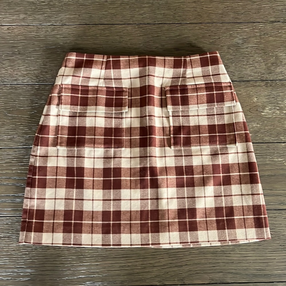 Reformation Plaid Skirt